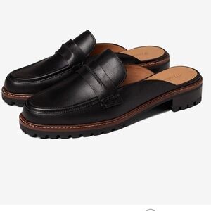 Women’s Black Leather Loafers madewell